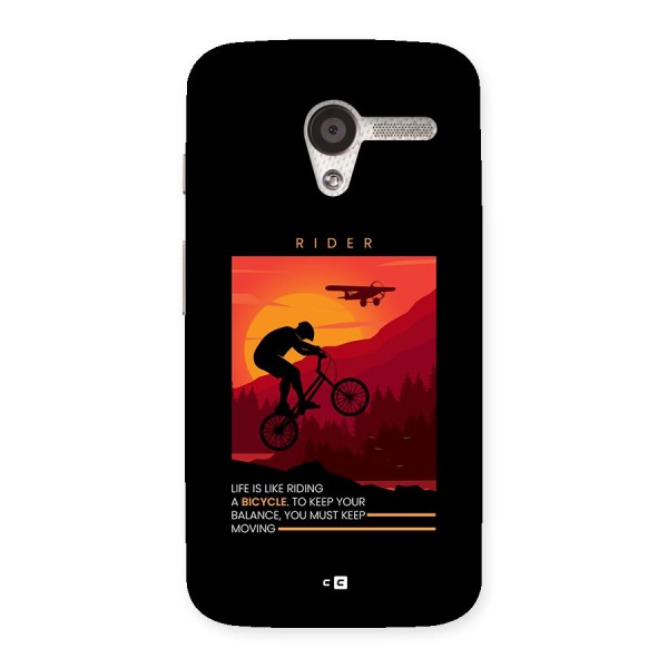 Keep Moving Rider Back Case for Moto X