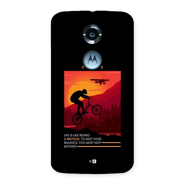 Keep Moving Rider Back Case for Moto X2