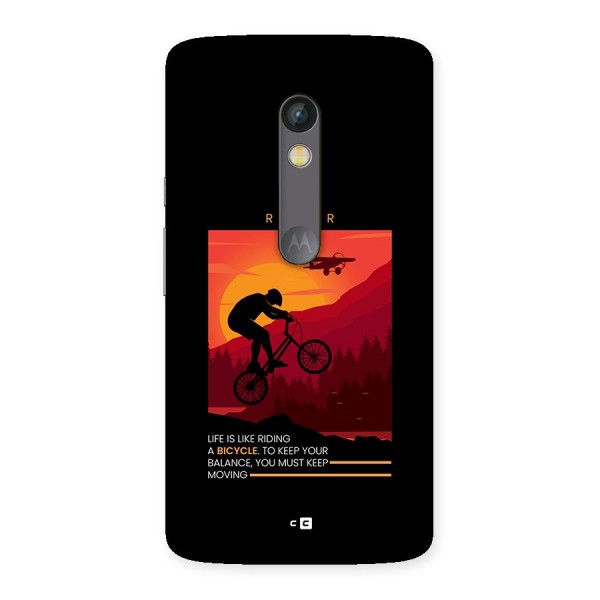 Keep Moving Rider Back Case for Moto X Play