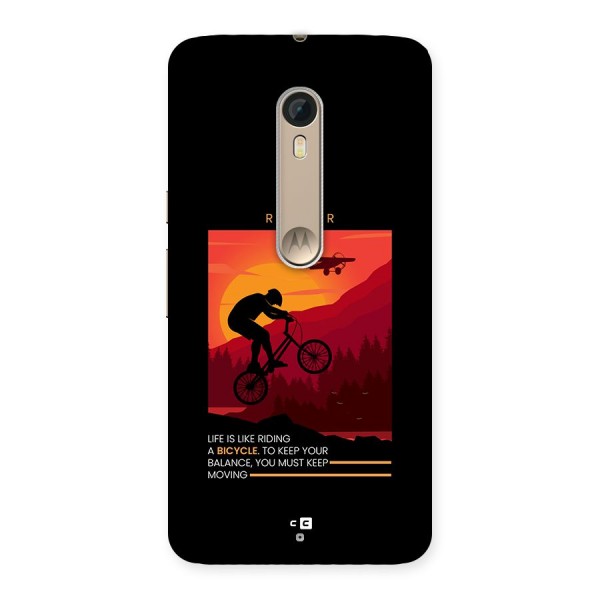 Keep Moving Rider Back Case for Moto X Style