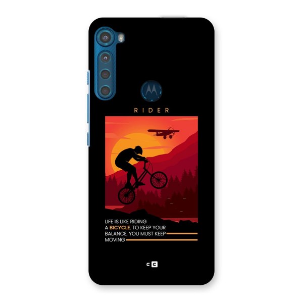 Keep Moving Rider Back Case for Motorola One Fusion Plus