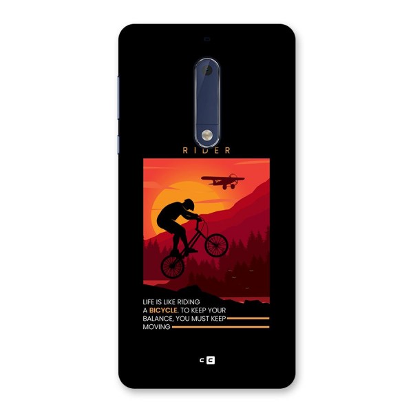 Keep Moving Rider Back Case for Nokia 5