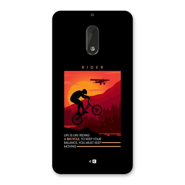 Keep Moving Rider Back Case for Nokia 6