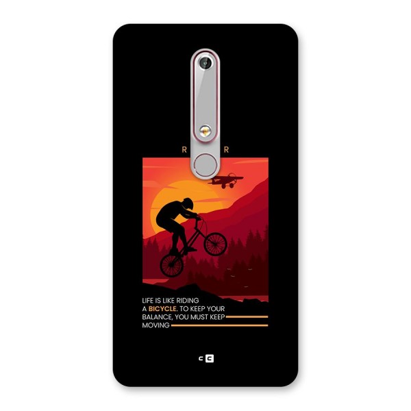 Keep Moving Rider Back Case for Nokia 6.1