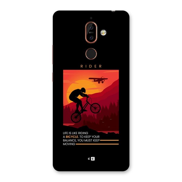Keep Moving Rider Back Case for Nokia 7 Plus