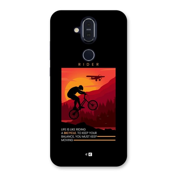 Keep Moving Rider Back Case for Nokia 8.1