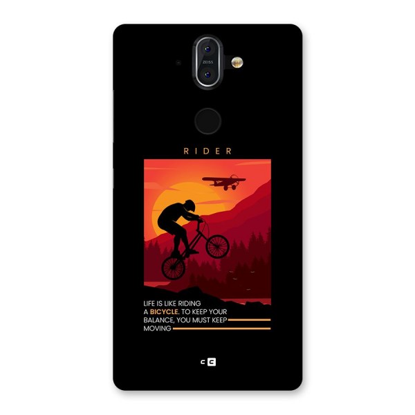 Keep Moving Rider Back Case for Nokia 8 Sirocco