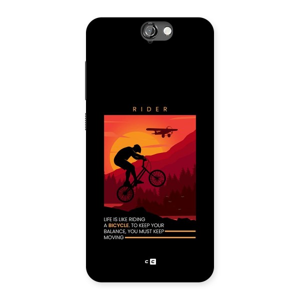 Keep Moving Rider Back Case for One A9