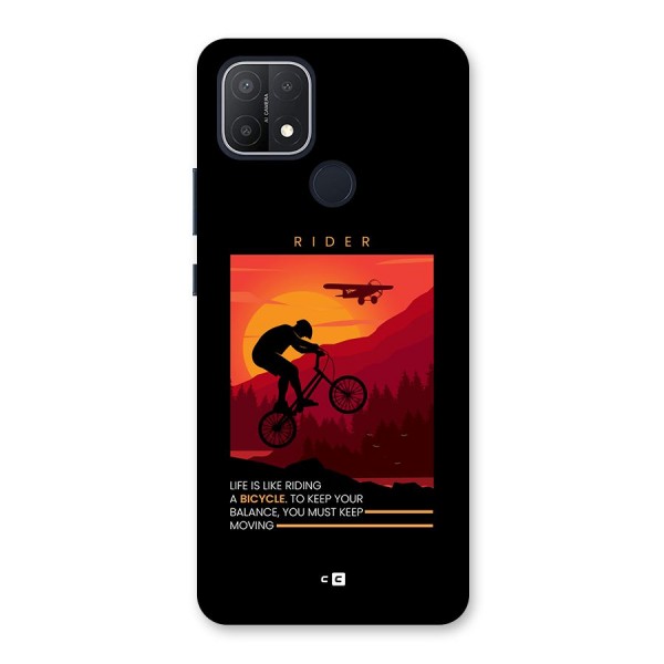 Keep Moving Rider Back Case for Oppo A15