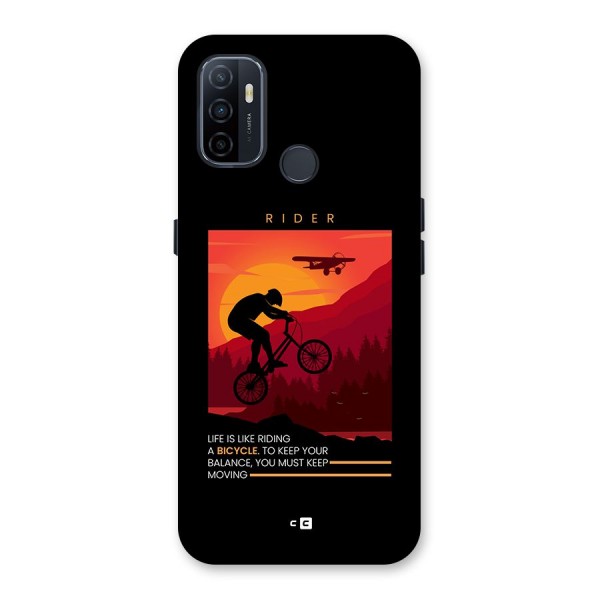 Keep Moving Rider Back Case for Oppo A33 (2020)