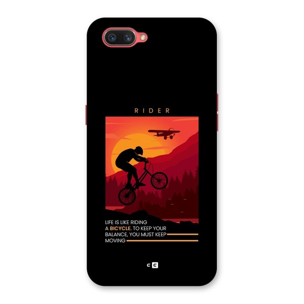 Keep Moving Rider Back Case for Oppo A3s