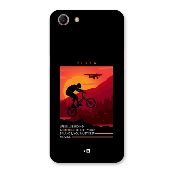 Keep Moving Rider Back Case for Oppo A83 (2018)