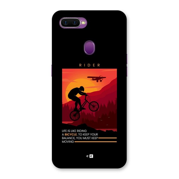 Keep Moving Rider Back Case for Oppo F9