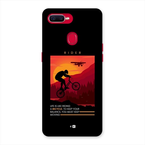 Keep Moving Rider Back Case for Oppo F9 Pro