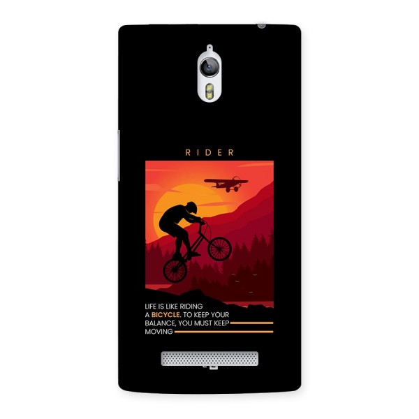 Keep Moving Rider Back Case for Oppo Find 7