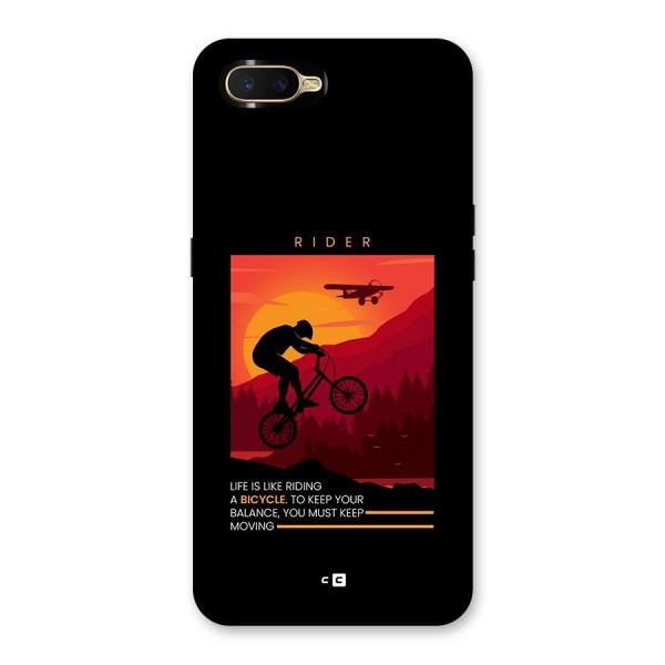 Keep Moving Rider Back Case for Oppo K1