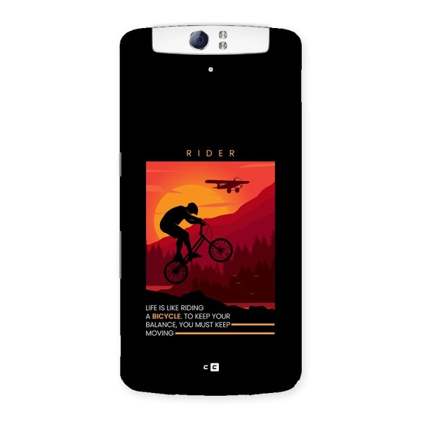 Keep Moving Rider Back Case for Oppo N1