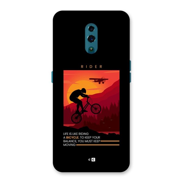 Keep Moving Rider Back Case for Oppo Reno