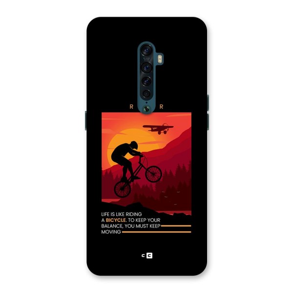 Keep Moving Rider Back Case for Oppo Reno2