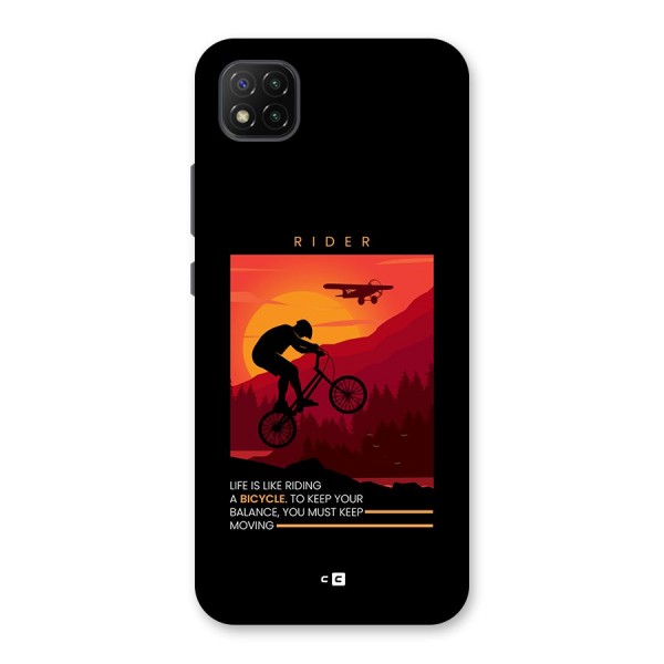 Keep Moving Rider Back Case for Poco C3