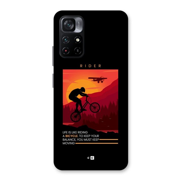 Keep Moving Rider Back Case for Poco M4 Pro 5G