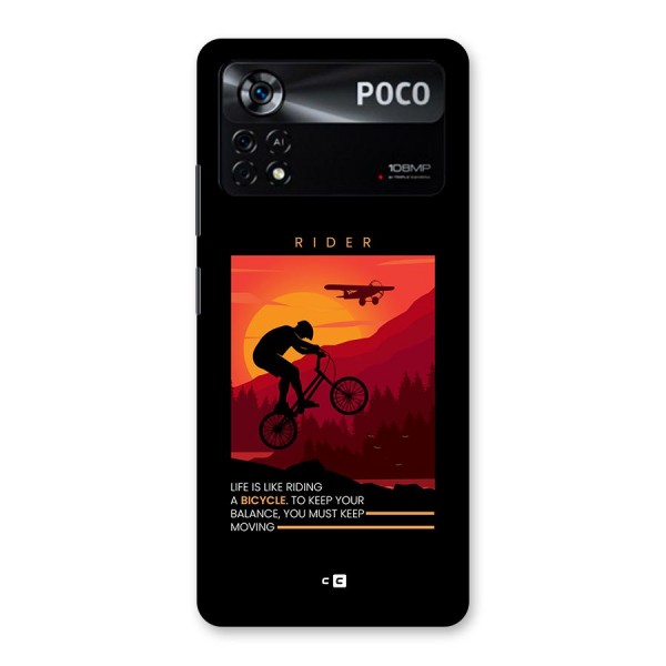 Keep Moving Rider Back Case for Poco X4 Pro 5G