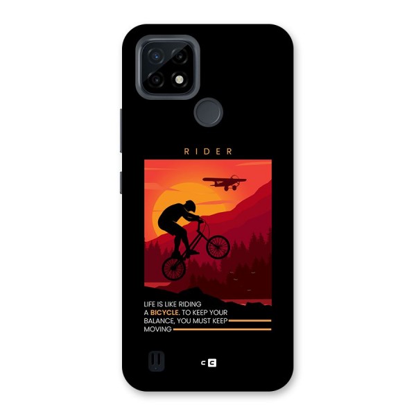 Keep Moving Rider Back Case for Realme C21