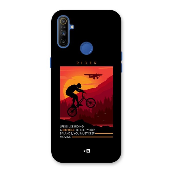 Keep Moving Rider Back Case for Realme Narzo 10A