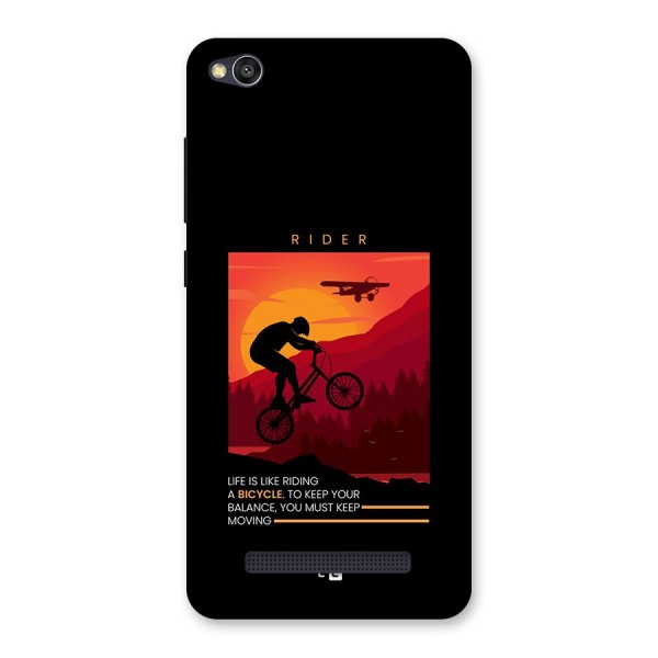 Keep Moving Rider Back Case for Redmi 4A