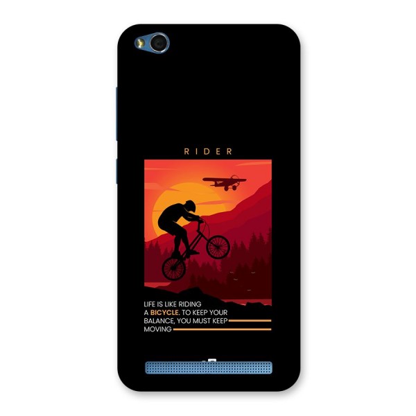 Keep Moving Rider Back Case for Redmi 5A
