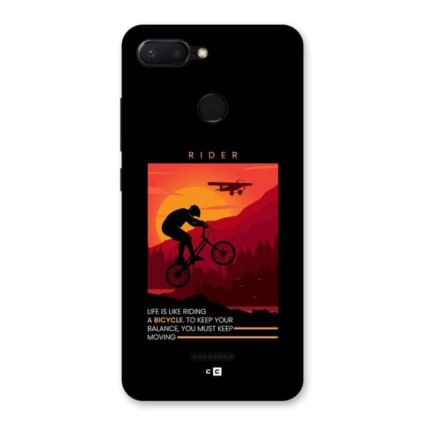 Keep Moving Rider Back Case for Redmi 6