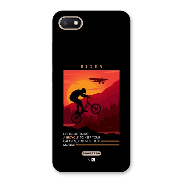 Keep Moving Rider Back Case for Redmi 6A