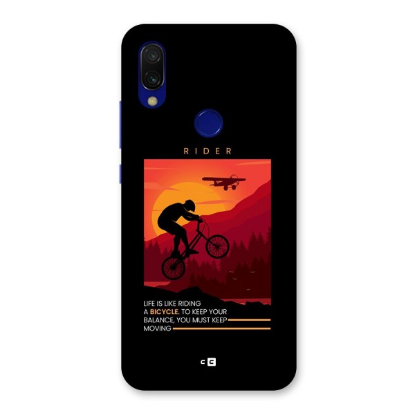 Keep Moving Rider Back Case for Redmi 7