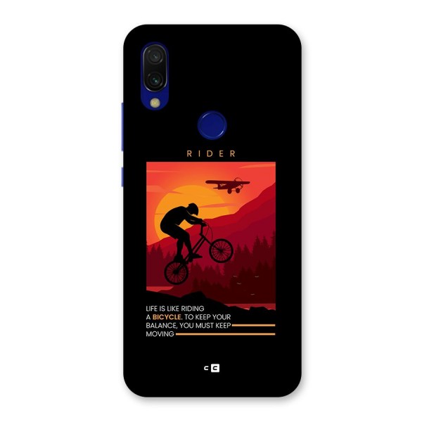 Keep Moving Rider Back Case for Redmi 7