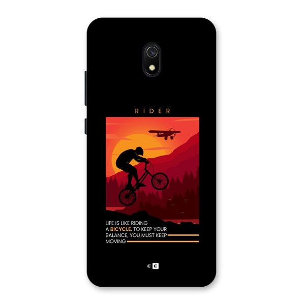 Keep Moving Rider Back Case for Redmi 8A