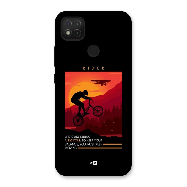 Keep Moving Rider Back Case for Redmi 9