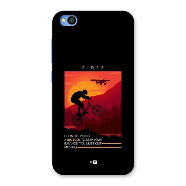 Keep Moving Rider Back Case for Redmi Go