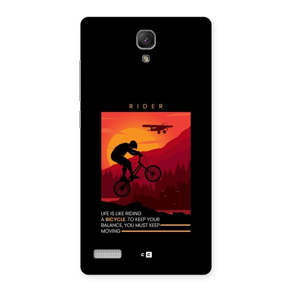 Keep Moving Rider Back Case for Redmi Note
