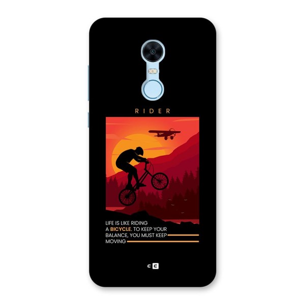 Keep Moving Rider Back Case for Redmi Note 5