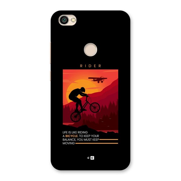 Keep Moving Rider Back Case for Redmi Y1 2017