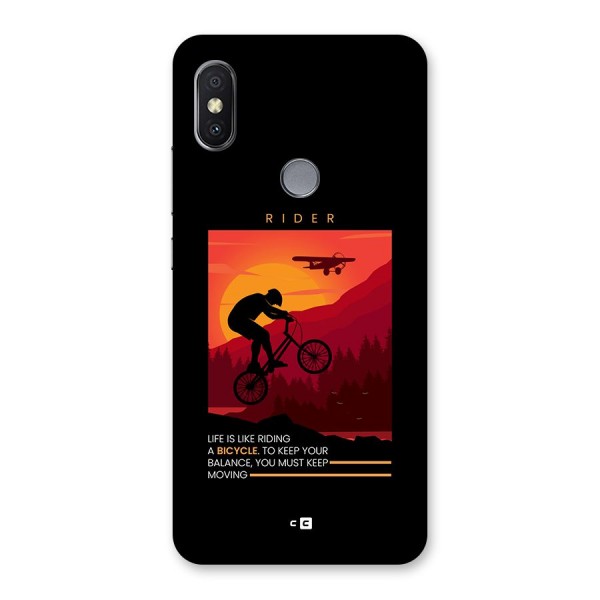 Keep Moving Rider Back Case for Redmi Y2