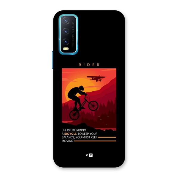 Keep Moving Rider Back Case for Vivo Y12s