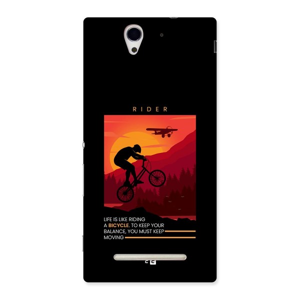 Keep Moving Rider Back Case for Xperia C3