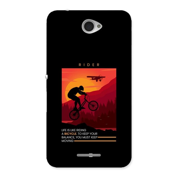 Keep Moving Rider Back Case for Xperia E4