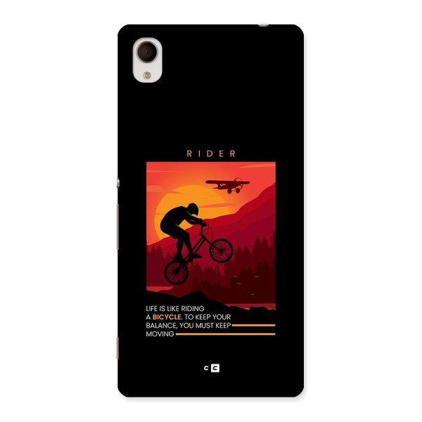 Keep Moving Rider Back Case for Xperia M4