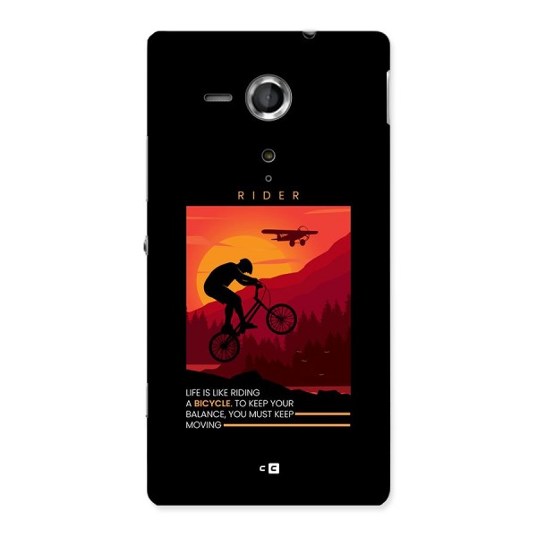 Keep Moving Rider Back Case for Xperia Sp