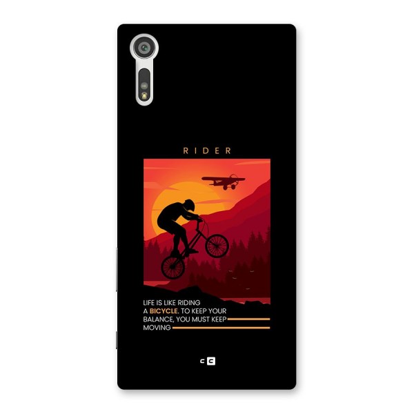 Keep Moving Rider Back Case for Xperia XZ