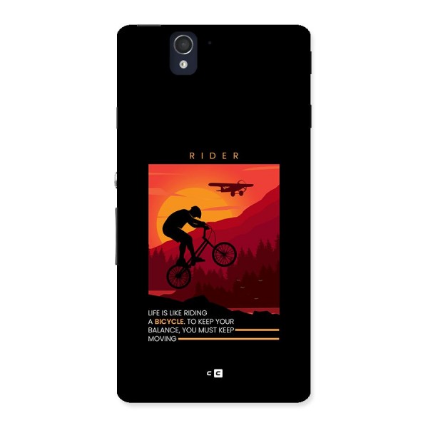 Keep Moving Rider Back Case for Xperia Z