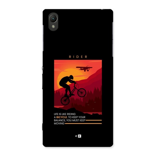 Keep Moving Rider Back Case for Xperia Z1