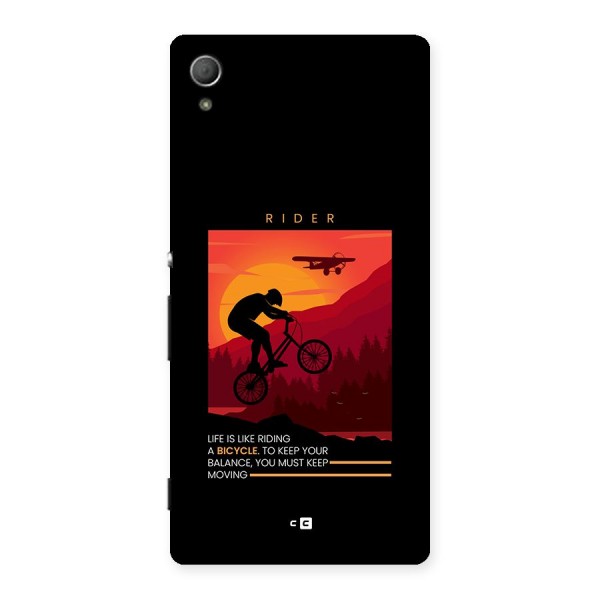 Keep Moving Rider Back Case for Xperia Z3 Plus